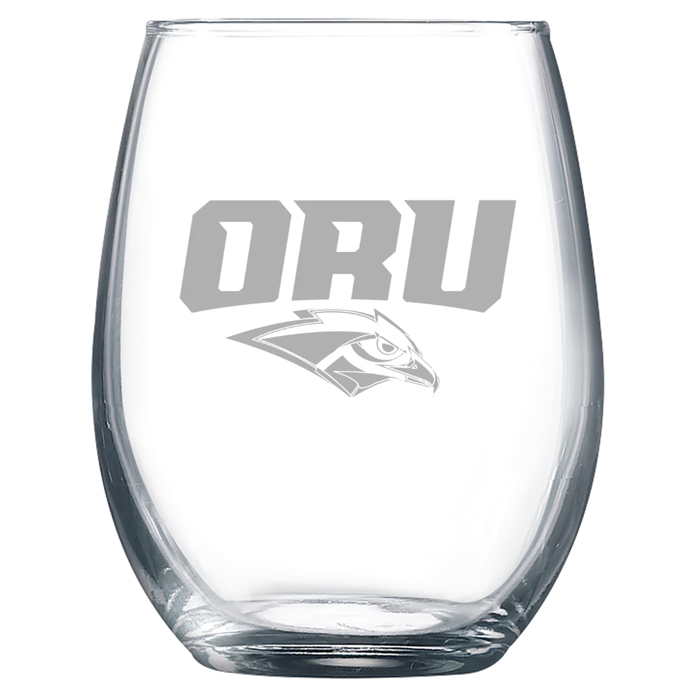 Oral Roberts University Polar Camel 9 oz. Stemless Wine Glass