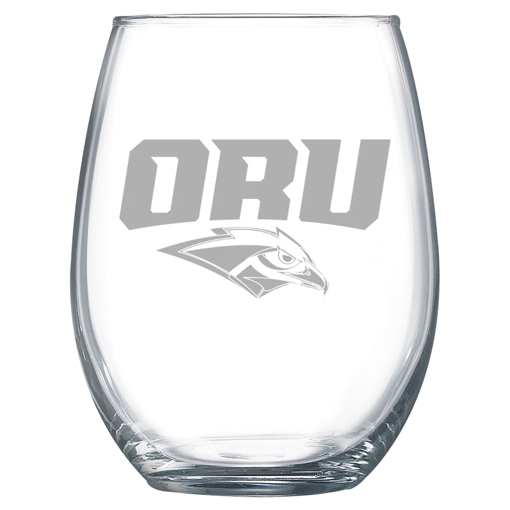 Oral Roberts University Polar Camel 15 oz. Stemless Wine Glass