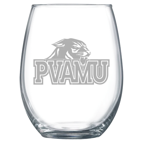 Prairie View A&M University Polar Camel 15 oz. Stemless Wine Glass
