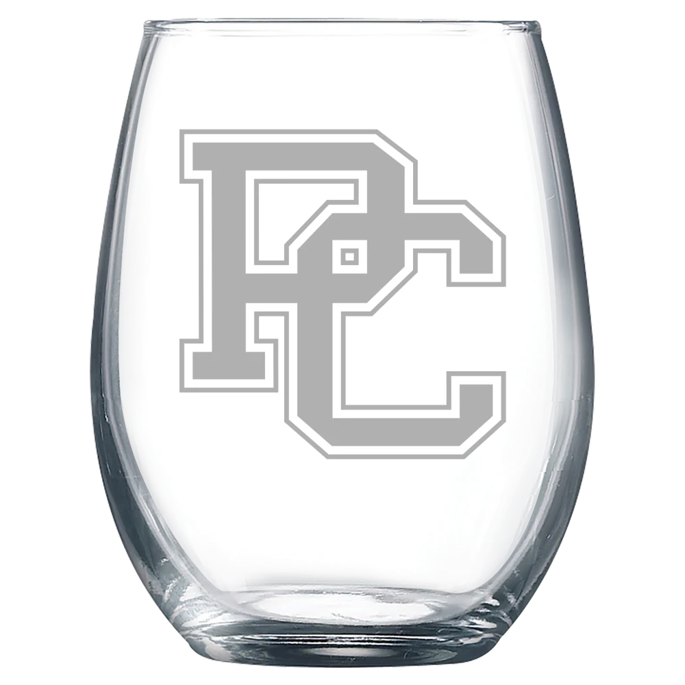 Presbyterian College Polar Camel 9 oz. Stemless Wine Glass