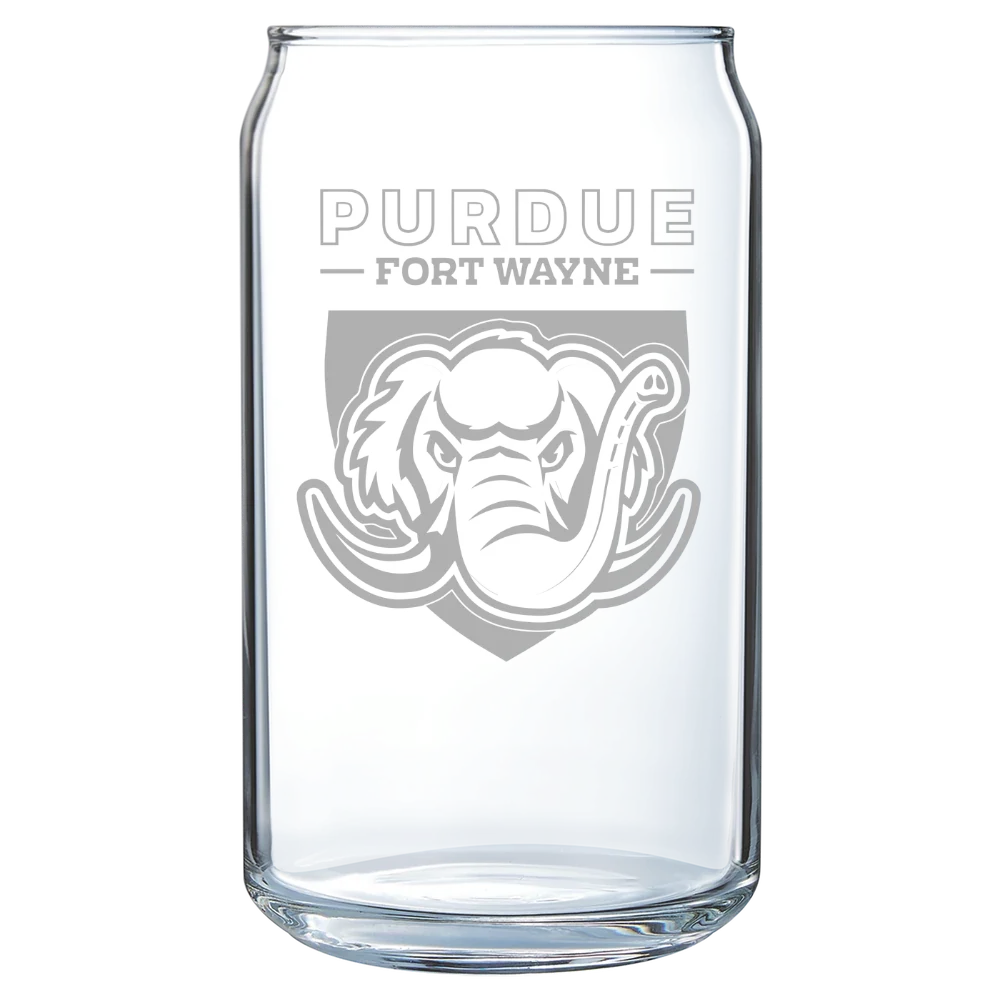 Purdue University Fort Wayne Polar Camel 16 oz. Can Glass