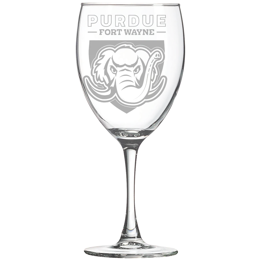 Purdue University Fort Wayne Polar Camel 10 1/2 oz. Wine Glass