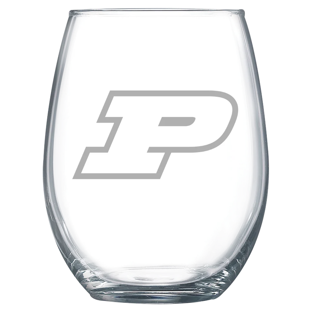 Purdue University Polar Camel 15 oz. Stemless Wine Glass