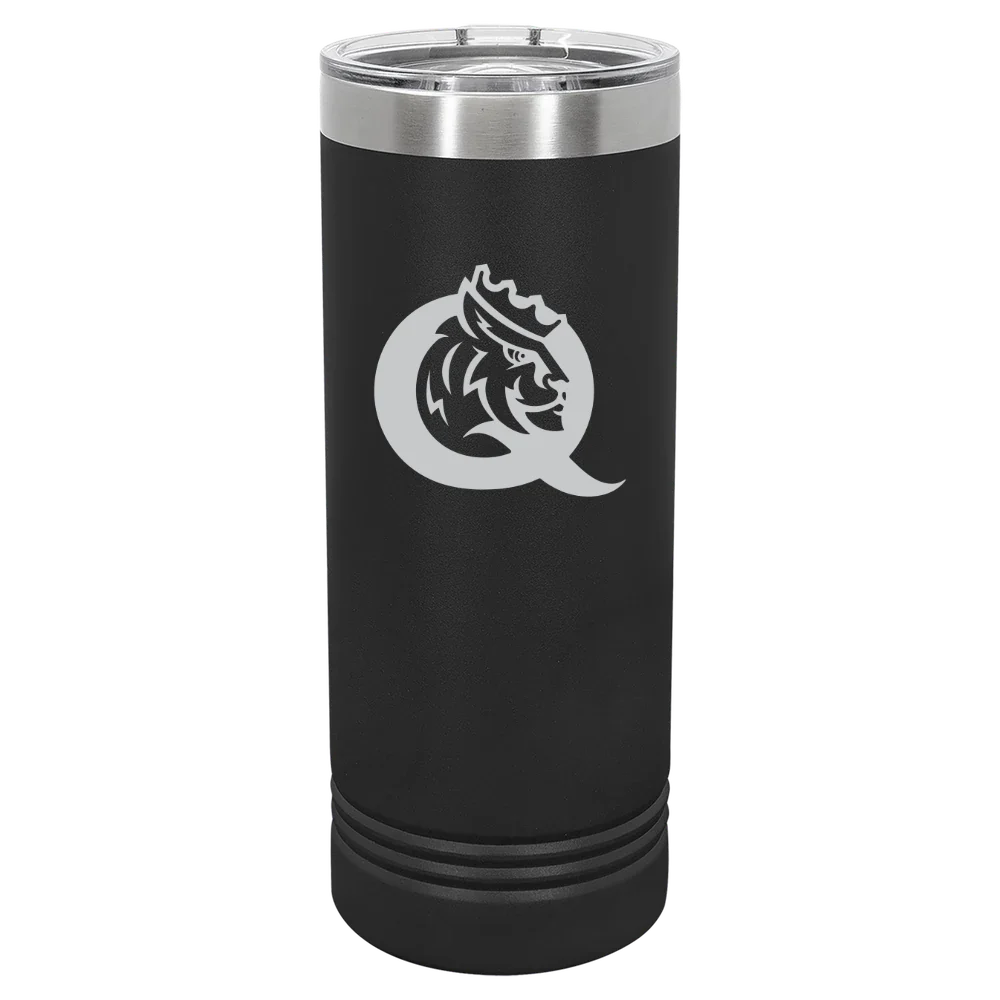 Queens University of Charlotte Polar Camel 22 oz. Skinny Tumbler with Slider Lid