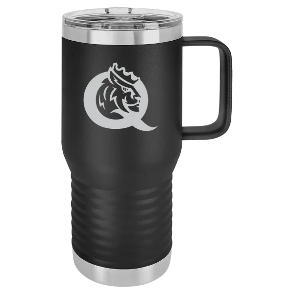Queens University of Charlotte Polar Camel 20 oz. Travel Mug with Slider Lid