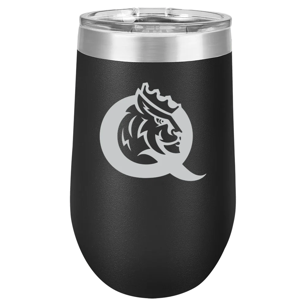 Queens University of Charlotte Polar Camel 16 oz. Stemless Wine Tumbler