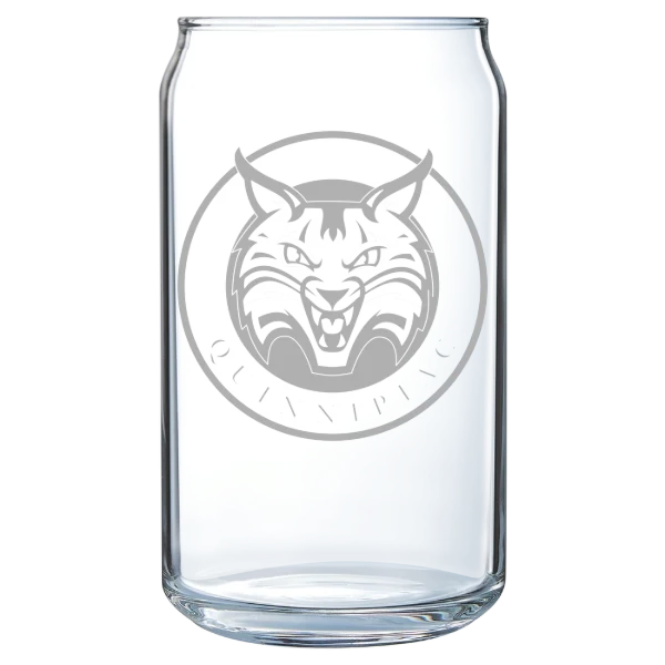 Quinnipiac University Polar Camel 16 oz. Can Glass