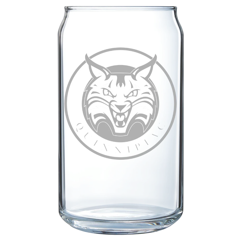 Quinnipiac University Polar Camel 16 oz. Can Glass