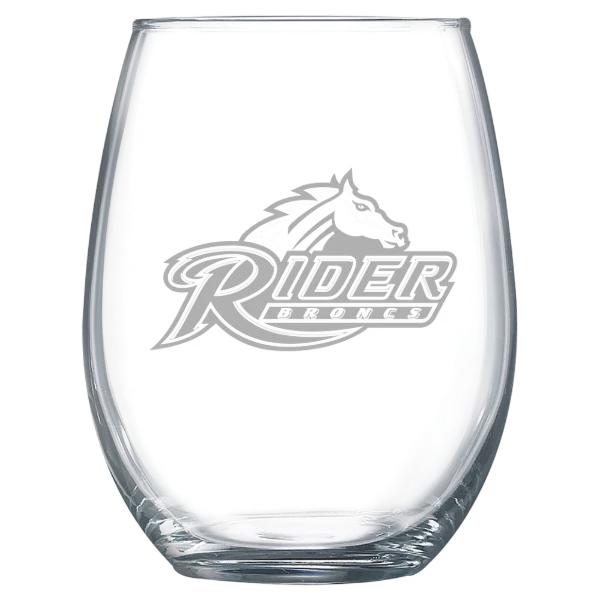 Rider University Polar Camel 15 oz. Stemless Wine Glass