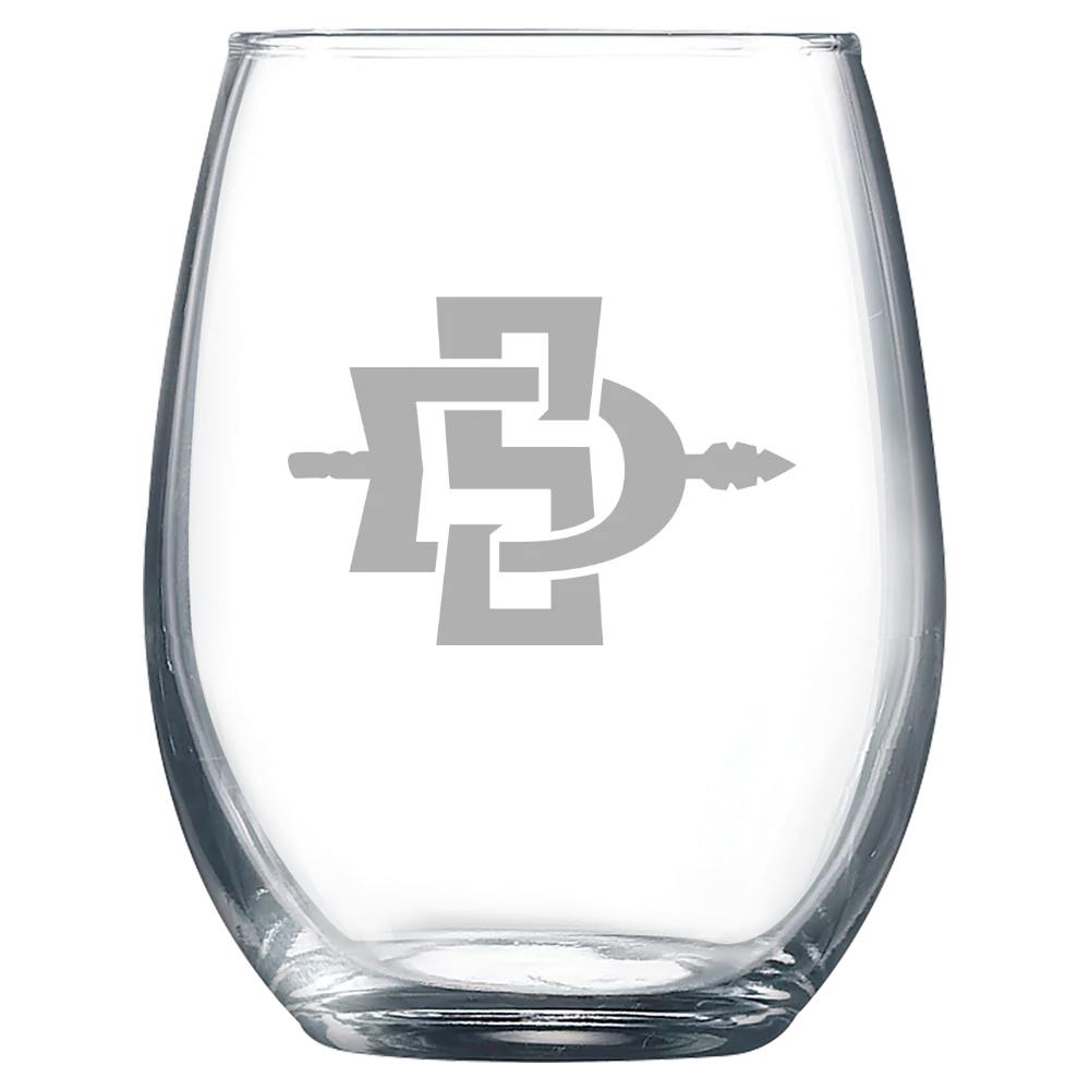 San Diego State University Polar Camel 9 oz. Stemless Wine Glass