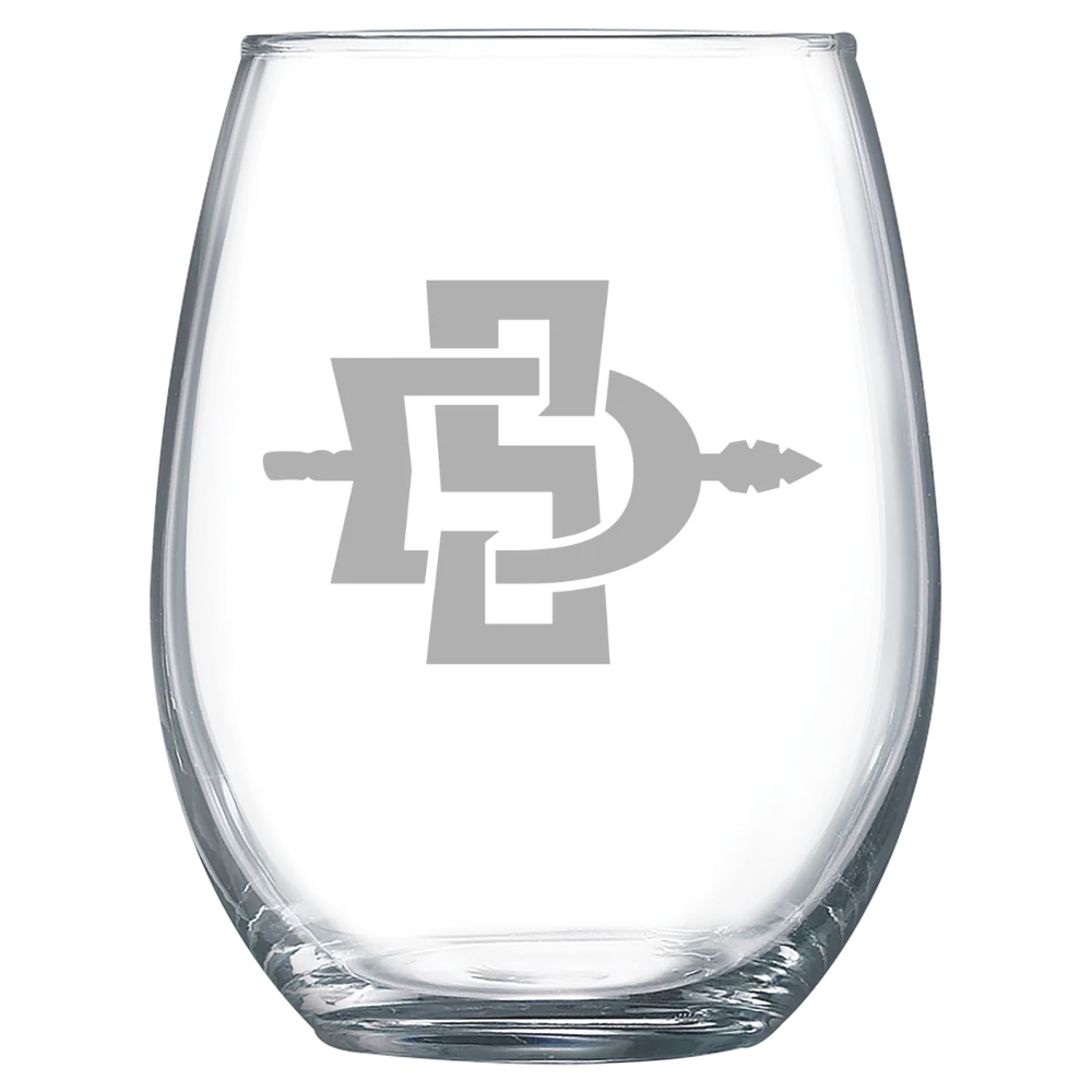 San Diego State University Polar Camel 15 oz. Stemless Wine Glass