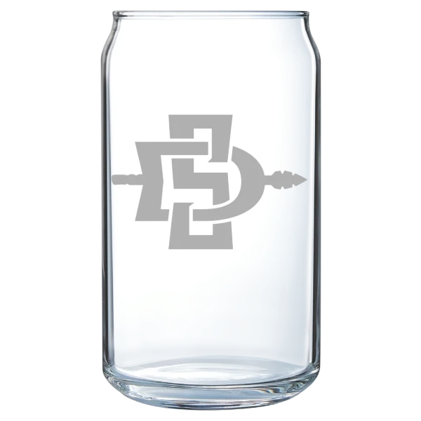 San Diego State University Polar Camel 16 oz. Can Glass