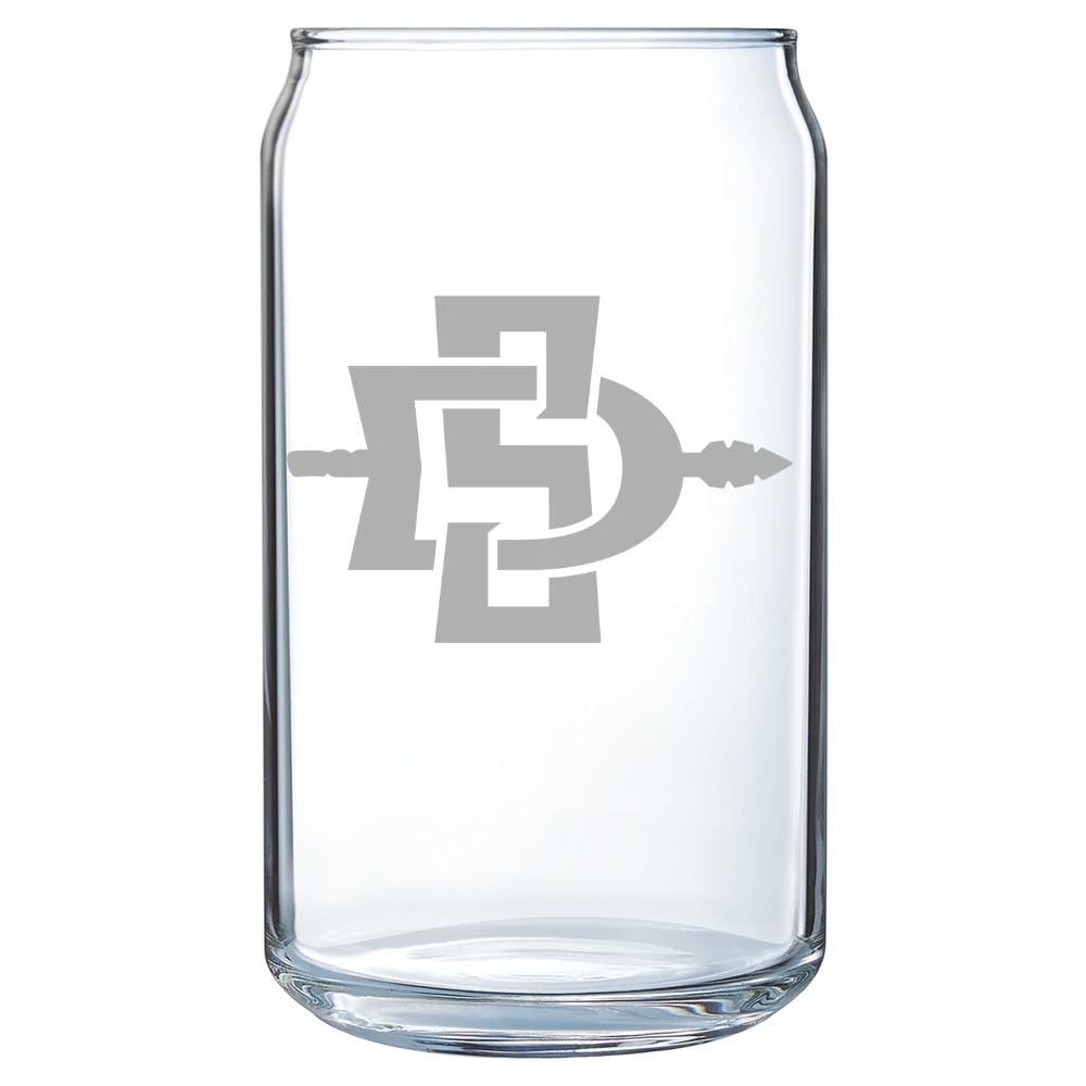 San Diego State University Polar Camel 16 oz. Can Glass