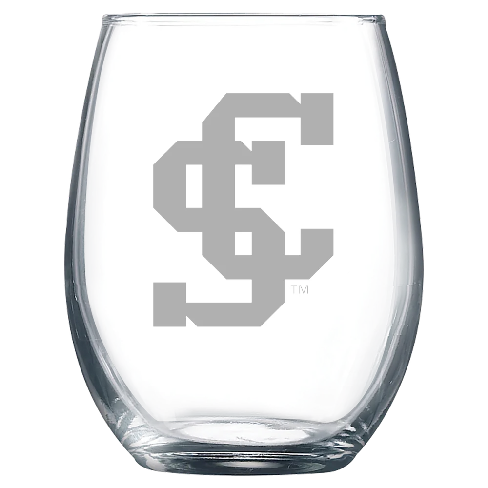 Santa Clara University Polar Camel 9 oz. Stemless Wine Glass