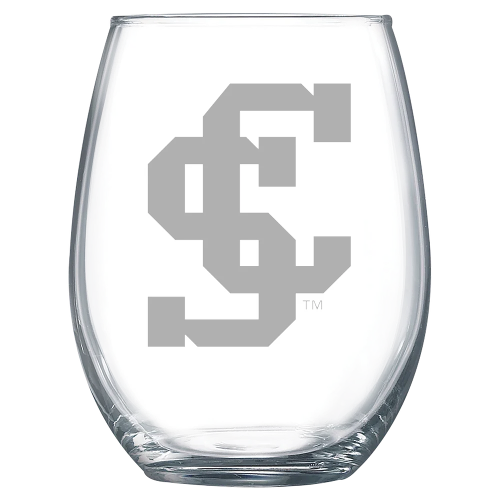 Santa Clara University Polar Camel 15 oz. Stemless Wine Glass