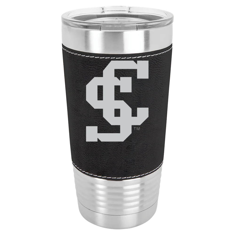 Santa Clara University Polar Camel 20 oz. Leatherette Grip Tumbler with Standard Lid