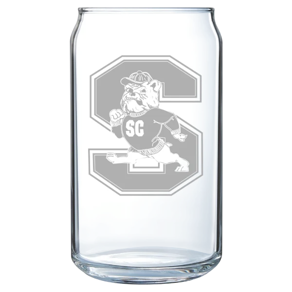 South Carolina State University Polar Camel 16 oz. Can Glass