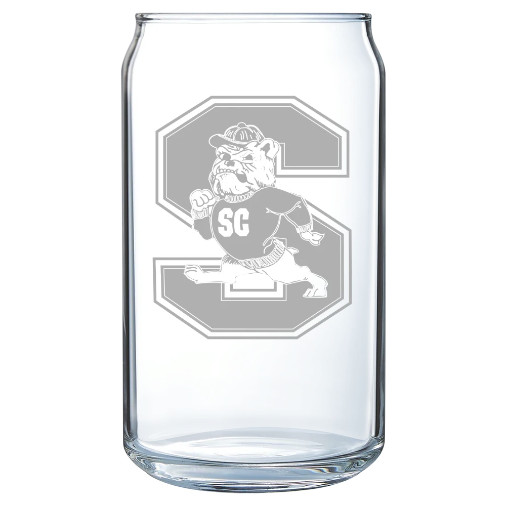South Carolina State University Polar Camel 16 oz. Can Glass