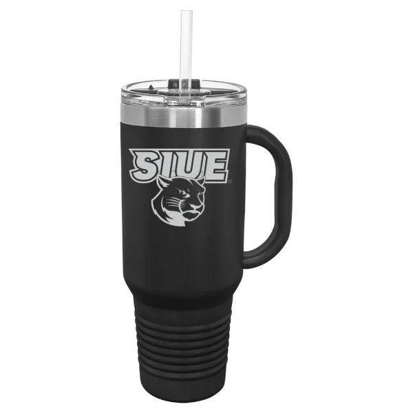 Southern Illinois University Edwardsville Polar Camel 40 oz. Travel Mug with Snap Lid & Straw