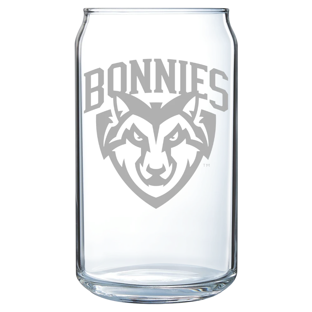 St. Bonaventure University Polar Camel 16 oz. Can Glass