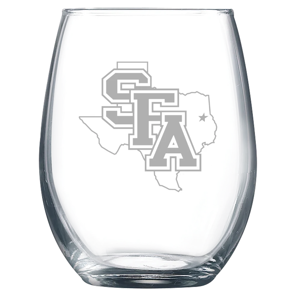Stephen F. Austin State University Polar Camel 9 oz. Stemless Wine Glass