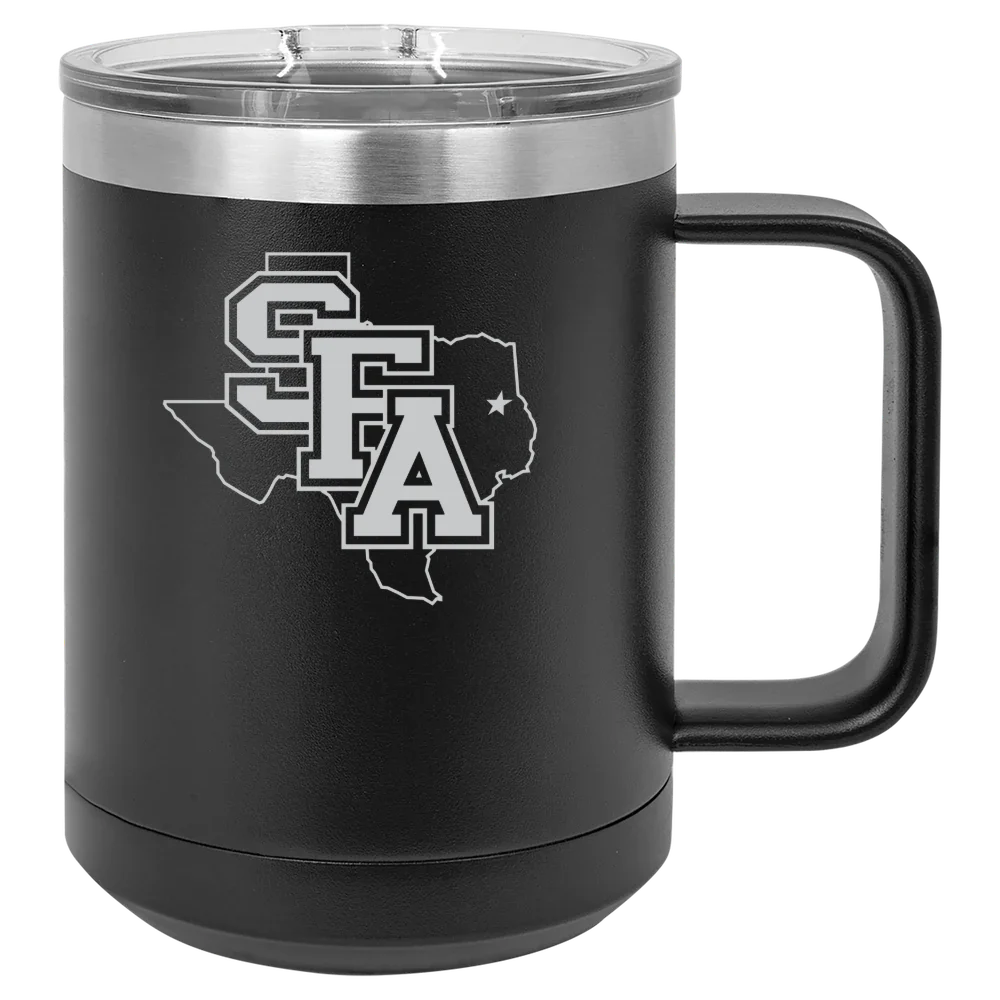 Stephen F. Austin State University Polar Camel 15 oz. Mug with Slider Lid
