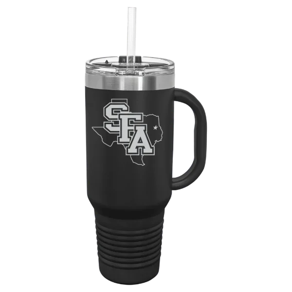 Stephen F. Austin State University Polar Camel 40 oz. Travel Mug with Snap Lid & Straw