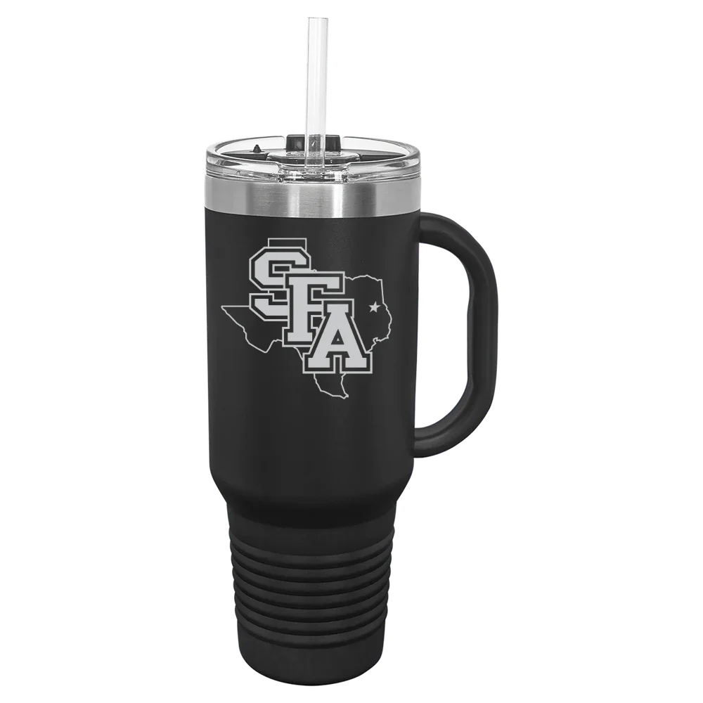 Stephen F. Austin State University Polar Camel 40 oz. Travel Mug with Snap Lid & Straw
