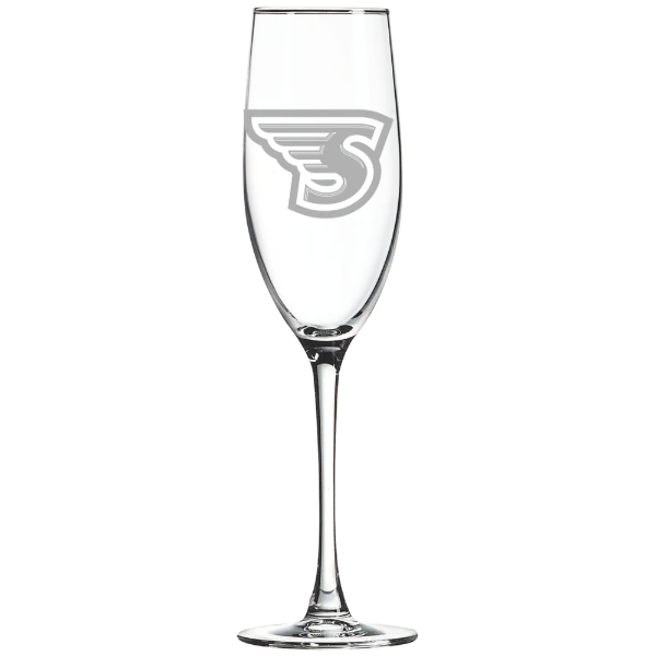 Stonehill College Polar Camel 8 oz. Champagne Flute