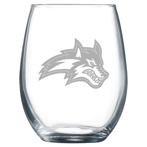 Stony Brook University Polar Camel 9 oz. Stemless Wine Glass