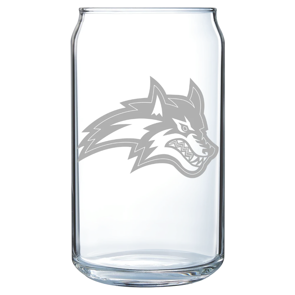 Stony Brook University Polar Camel 16 oz. Can Glass