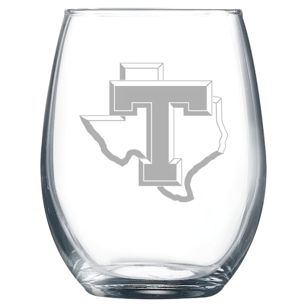 Tarleton State University Polar Camel 9 oz. Stemless Wine Glass