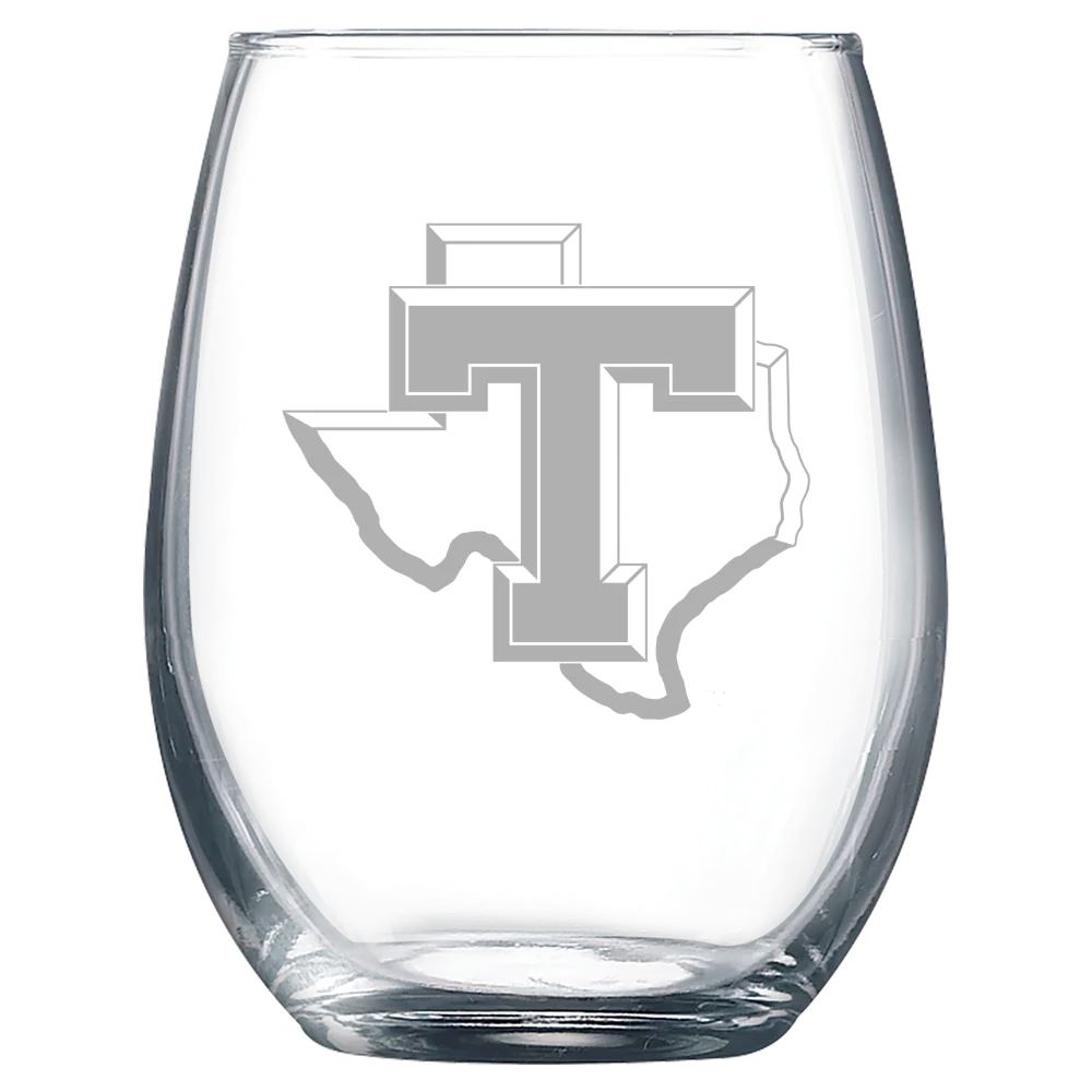 Tarleton State University Polar Camel 9 oz. Stemless Wine Glass