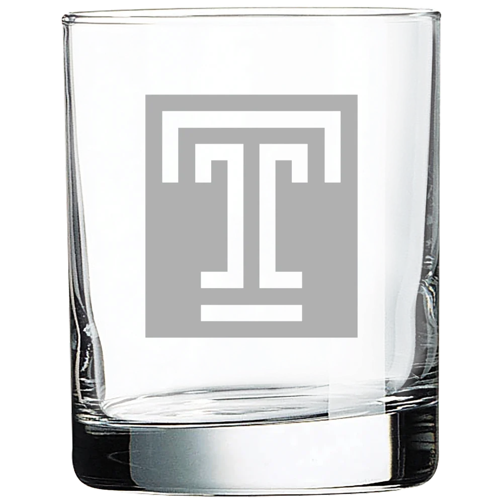 Temple University Polar Camel 10 1/2 oz. On The Rocks Glass