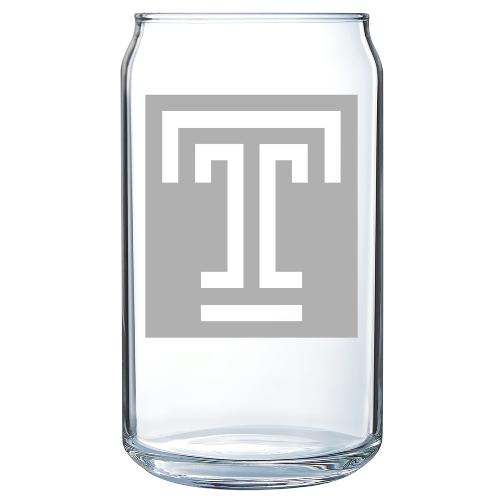 Temple University Polar Camel 16 oz. Can Glass
