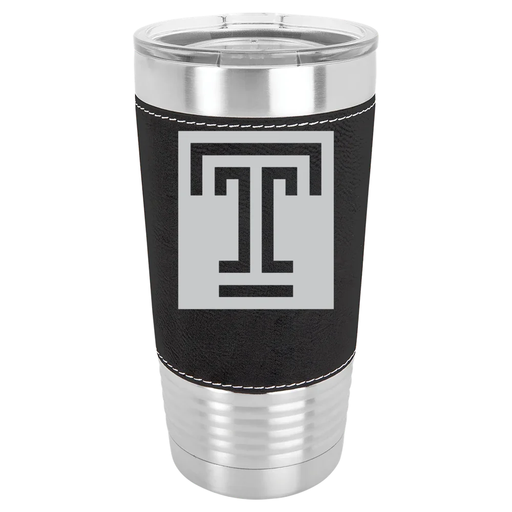 Temple University Polar Camel 20 oz. Leatherette Grip Tumbler with Standard Lid