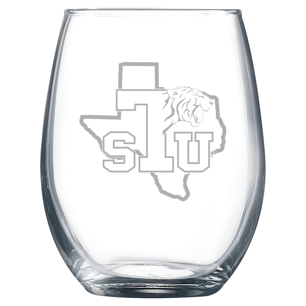 Texas Southern University Polar Camel 9 oz. Stemless Wine Glass