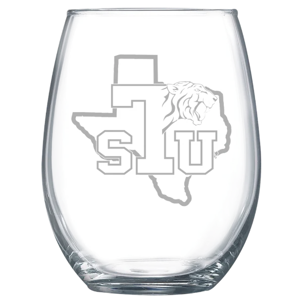 Texas Southern University Polar Camel 15 oz. Stemless Wine Glass