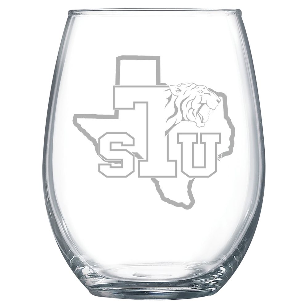 Texas Southern University Polar Camel 15 oz. Stemless Wine Glass