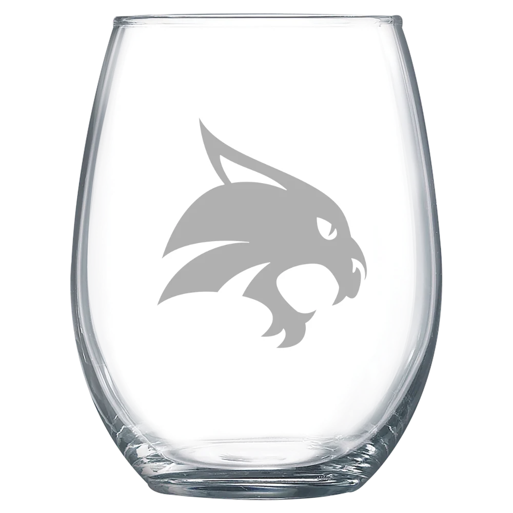 Texas State University Polar Camel 15 oz. Stemless Wine Glass
