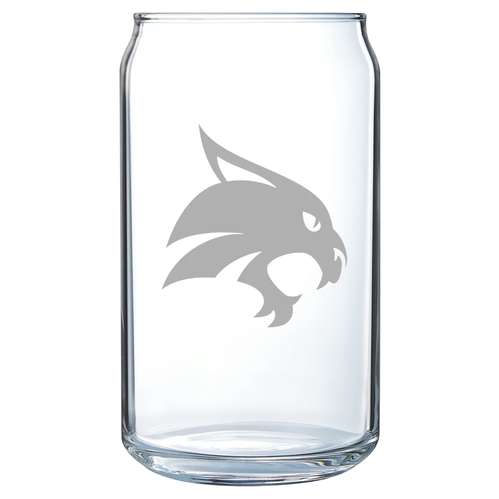 Texas State University Polar Camel 16 oz. Can Glass