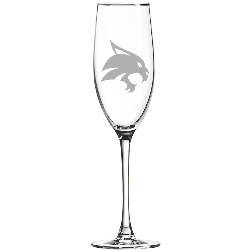 Texas State University Polar Camel 8 oz. Champagne Flute