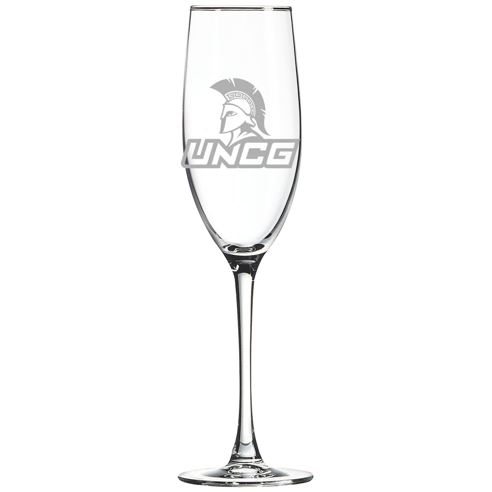 The University of North Carolina at Greensboro Polar Camel 8 oz. Champagne Flute