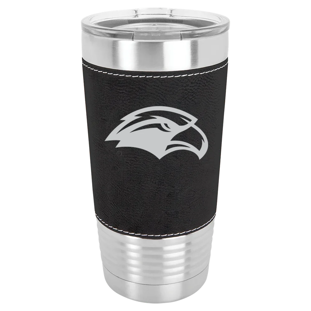 The University of Southern Mississippi Polar Camel 20 oz. Leatherette Grip Tumbler with Standard Lid