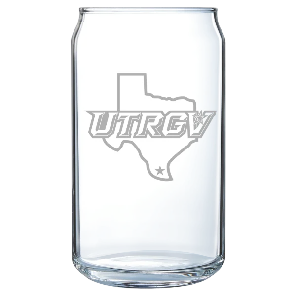 The University of Texas Rio Grande Valley Polar Camel 16 oz. Can Glass