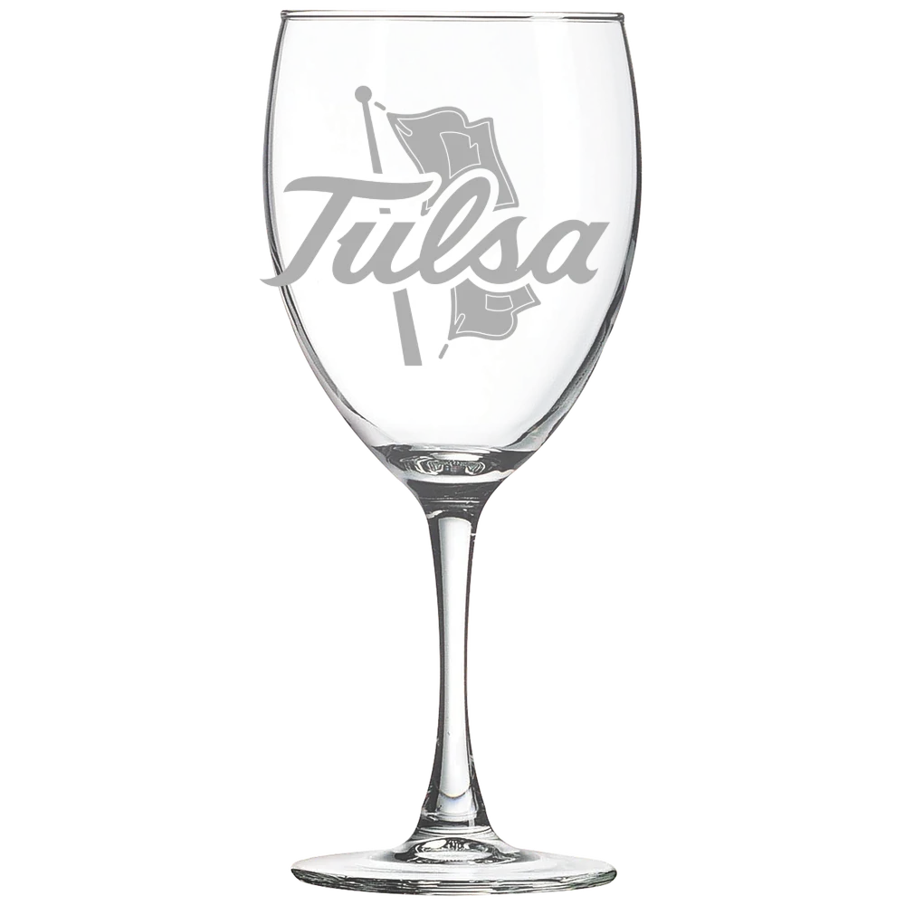 The University of Tulsa Polar Camel 10 1/2 oz. Wine Glass