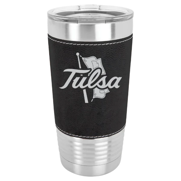 The University of Tulsa Polar Camel 20 oz. Leatherette Grip Tumbler with Standard Lid