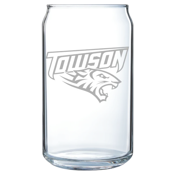 Towson University Polar Camel 16 oz. Can Glass