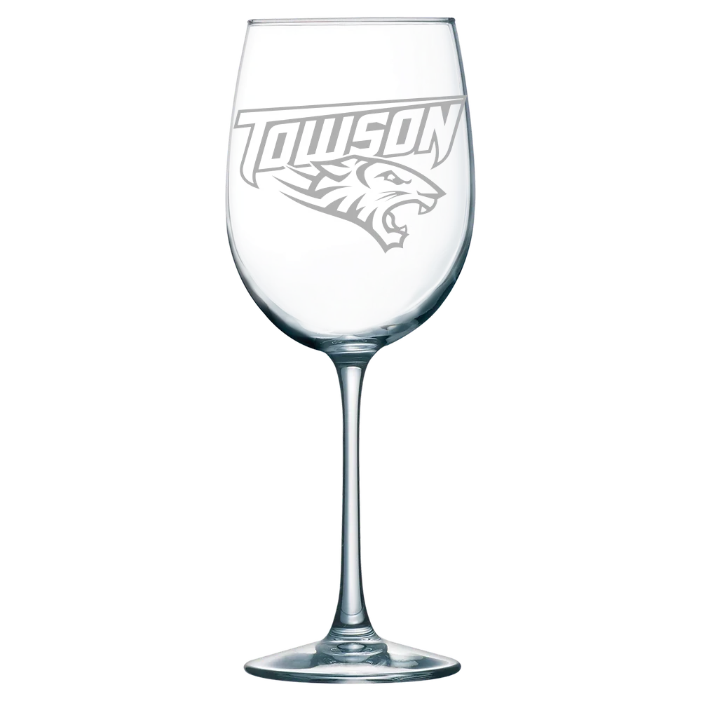 Towson University Polar Camel 19 oz. Wine Glass