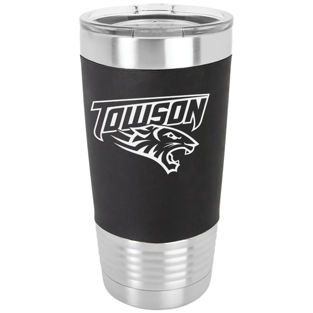 Towson University Polar Camel 20 oz. Silicone Grip Tumbler with Standard Lid
